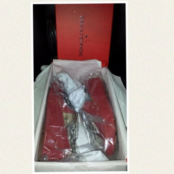 Donald J Pliner Vinco Suede Tomato Red Driver Moccasin Size 10 1/2 - Picture 6 of 6